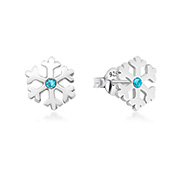 925 Sterling silver stud with crystals.