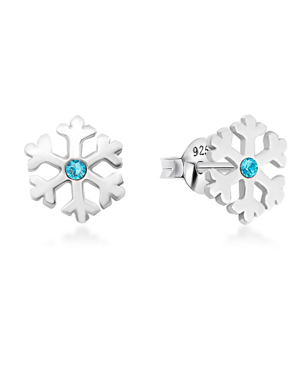 925 Sterling silver stud with crystals.