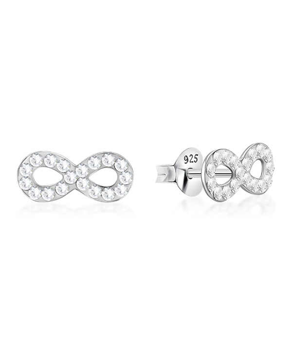 925 sterling silver multi crystals stud.