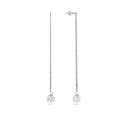 925 Sterling silver stud with multi crystals.
