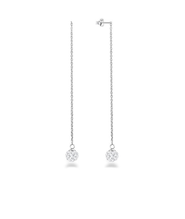 925 Sterling silver stud with multi crystals.