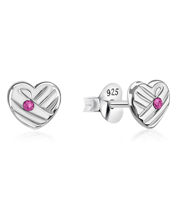 925 Sterling silver stud with crystals.