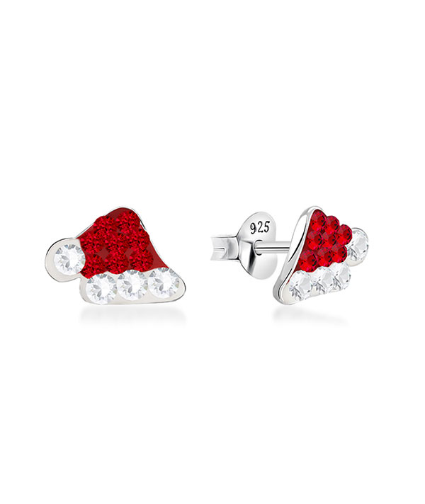 925 Sterling silver stud with multi crystals.