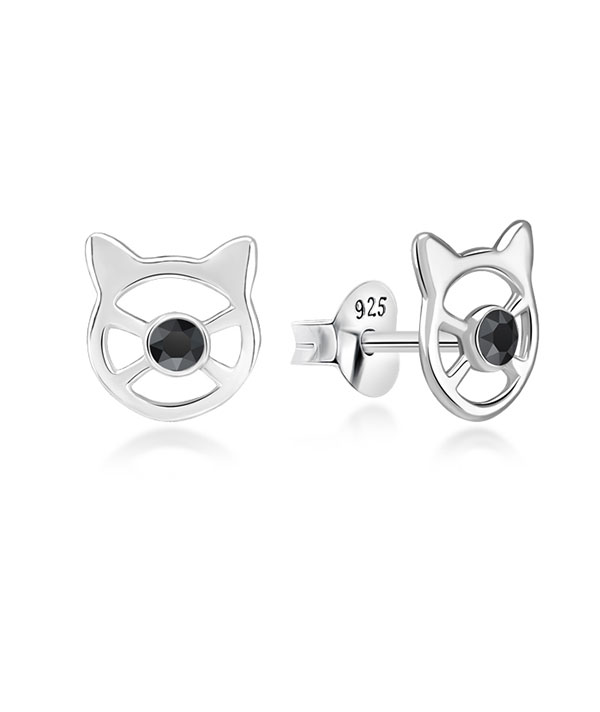 925 Sterling silver stud with crystals.