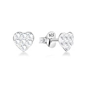 925 Sterling silver stud with multi crystals.