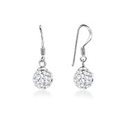 925 Sterling silver stud with multi crystals.