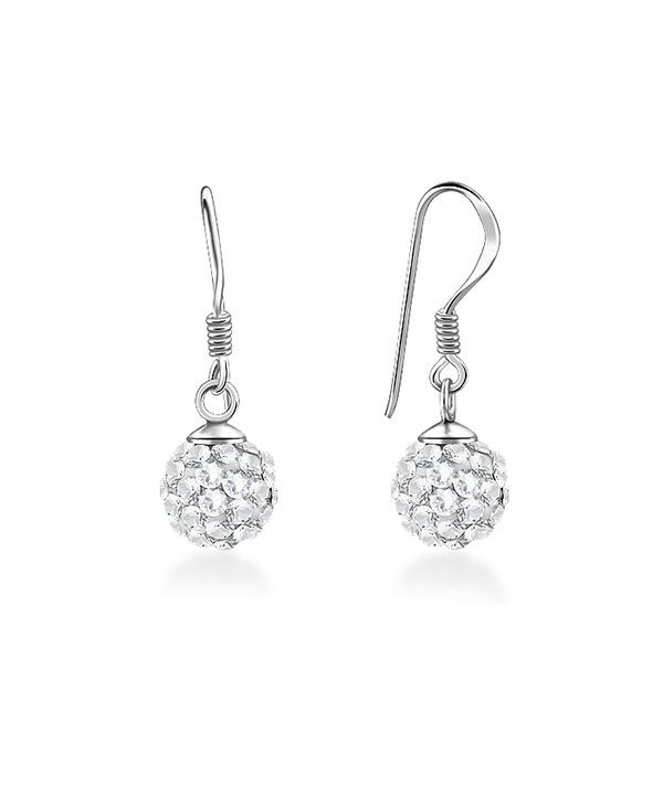 925 Sterling silver stud with multi crystals.