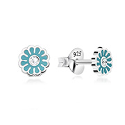 925 Sterling silver stud with Enamel color.
