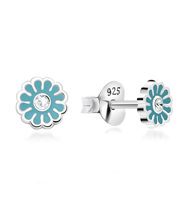 925 Sterling silver stud with Enamel color.