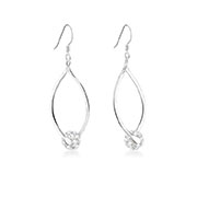 925 Sterling silver stud with multi crystals.