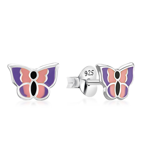 925 Sterling silver stud with Enamel color.
