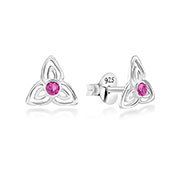 925 Sterling silver stud with crystals.