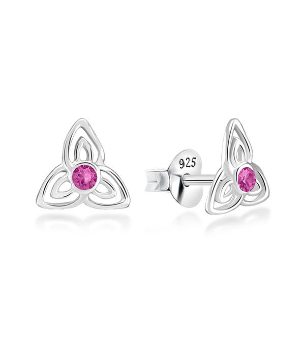 925 Sterling silver stud with crystals.