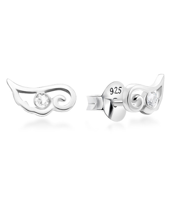 925 Sterling silver stud with crystals.