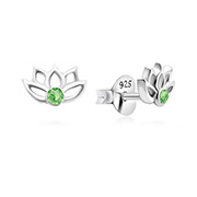 925 Sterling silver stud with crystals.