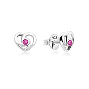 925 Sterling silver stud with crystals.