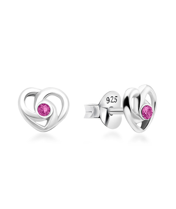 925 Sterling silver stud with crystals.