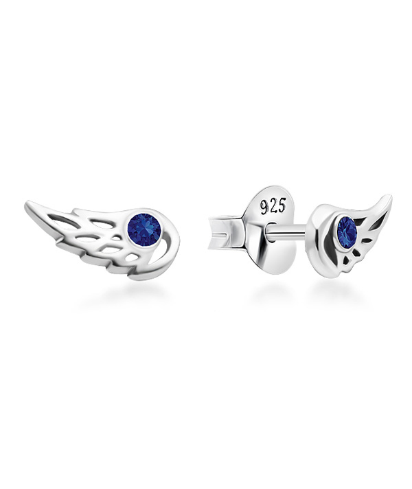 925 Sterling silver stud with crystals.