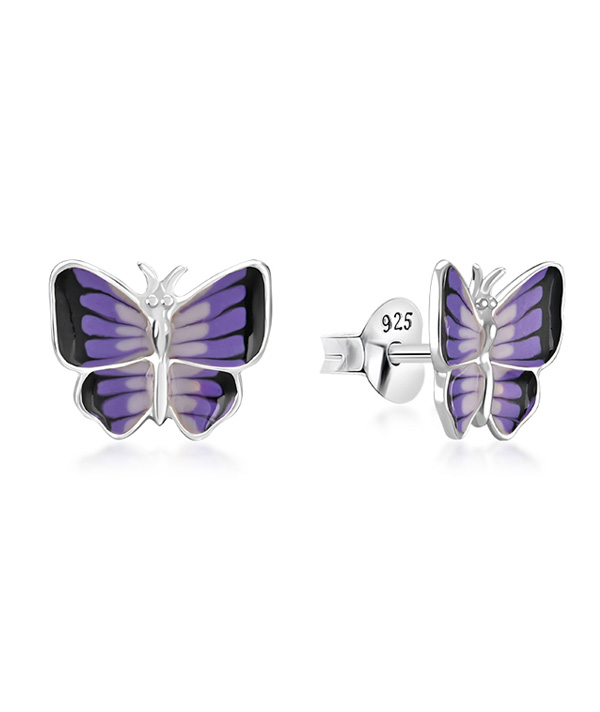 925 Sterling silver stud with Enamel color.