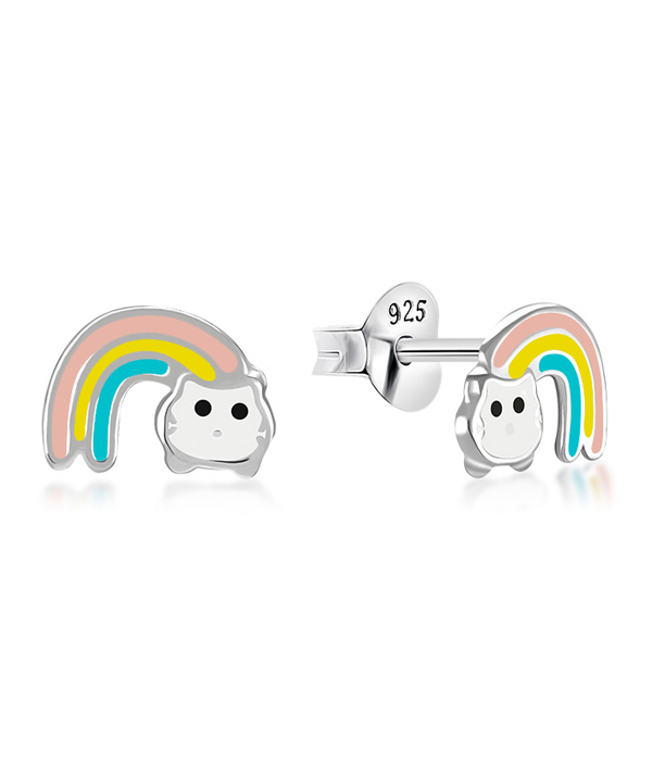 925 Sterling silver stud with Enamel color.