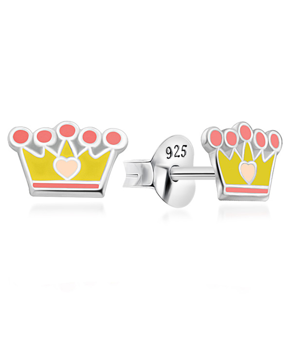 925 Sterling silver stud with Enamel color.