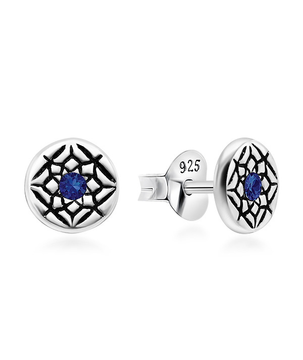 925 Sterling silver stud with crystals.