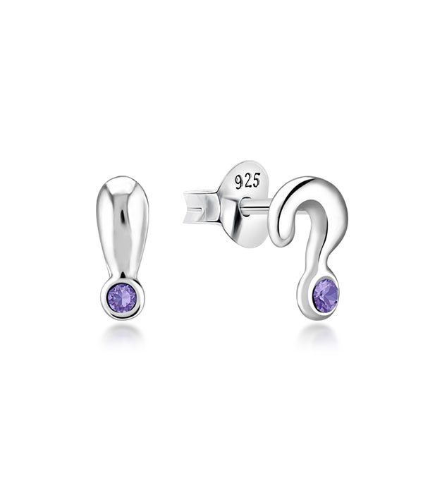 925 Sterling silver stud with crystals.