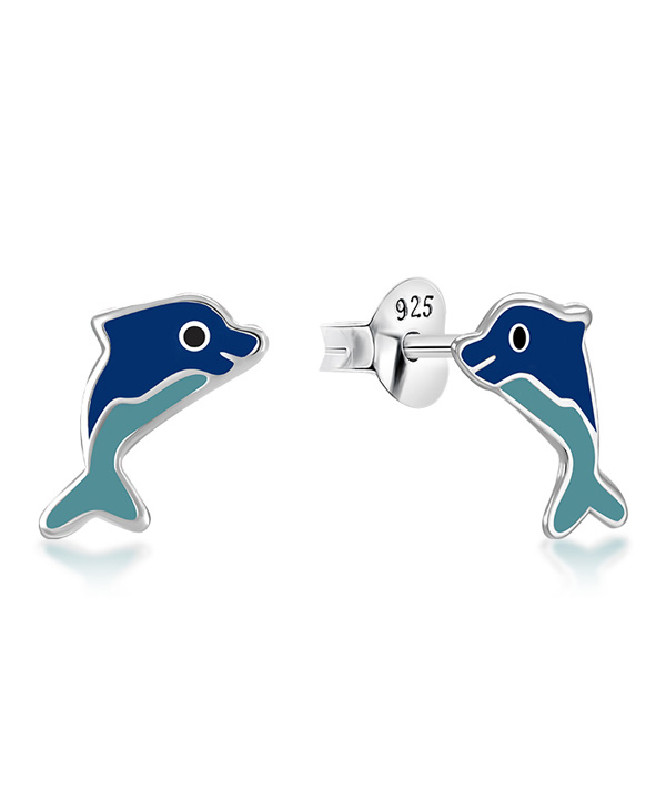 925 Sterling silver stud with Enamel color.