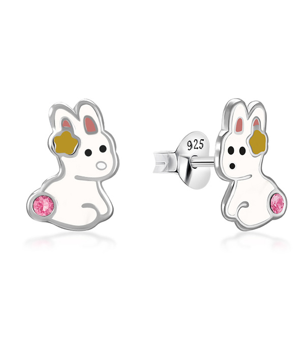 925 Sterling silver stud with Enamel color.