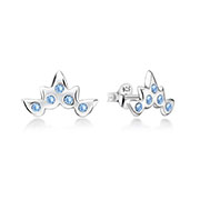 925 Sterling silver stud with crystals.