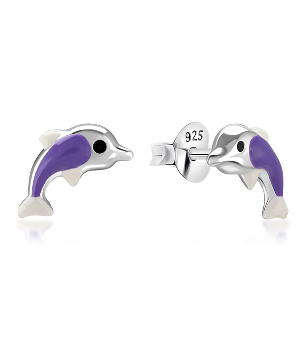 925 Sterling silver stud with Enamel color.