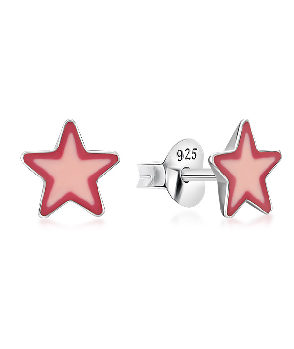 925 Sterling silver stud with Enamel color.