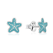 925 Sterling silver stud with Enamel color.
