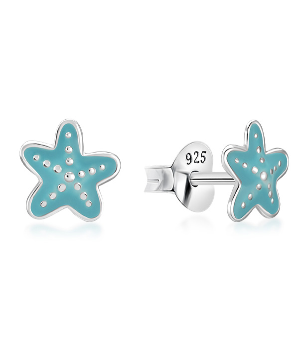 925 Sterling silver stud with Enamel color.