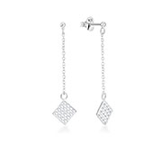925 Sterling silver stud with multi crystals.