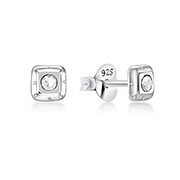 925 Sterling silver stud with crystals.