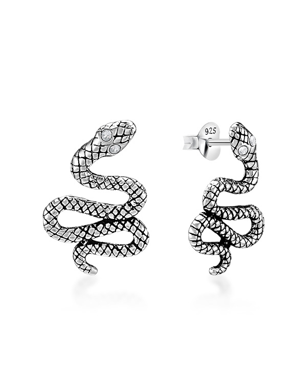 925 Sterling silver stud with crystals.