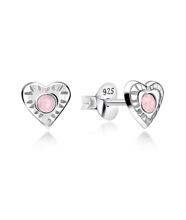 925 Sterling silver stud with crystals.