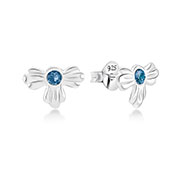 925 Sterling silver stud with crystals.