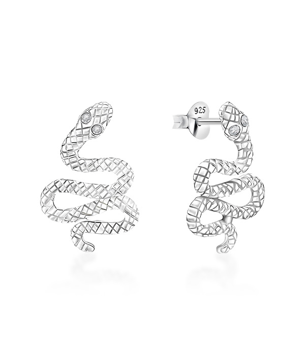 925 Sterling silver stud with crystals.