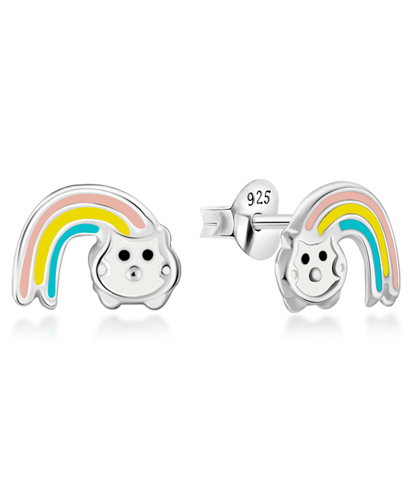 925 Sterling silver stud with Enamel color.