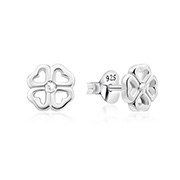 925 Sterling silver stud with crystals.
