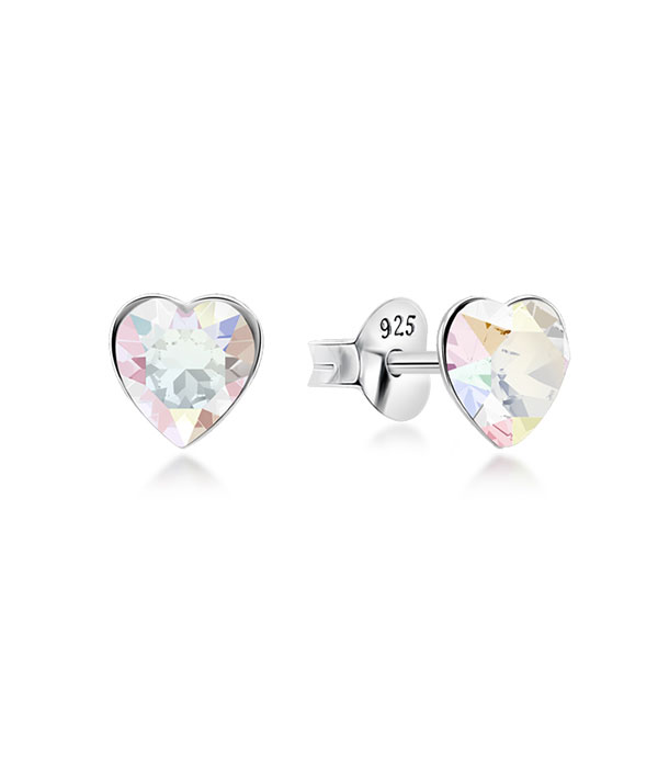 925 Sterling silver stud with crystals.