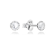 925 Sterling silver stud with crystals.