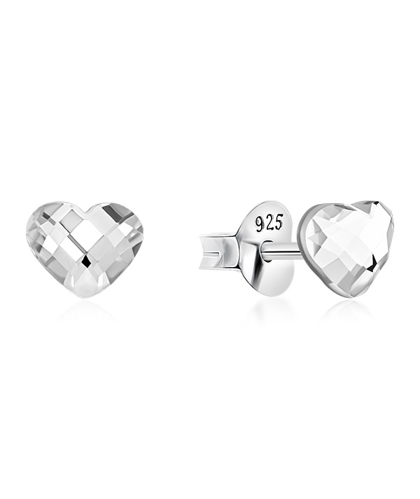 925 Sterling silver stud with crystals.
