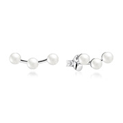 925 Sterling silver stud with synthetic pearl.