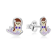 925 Sterling silver stud with Enamel color.