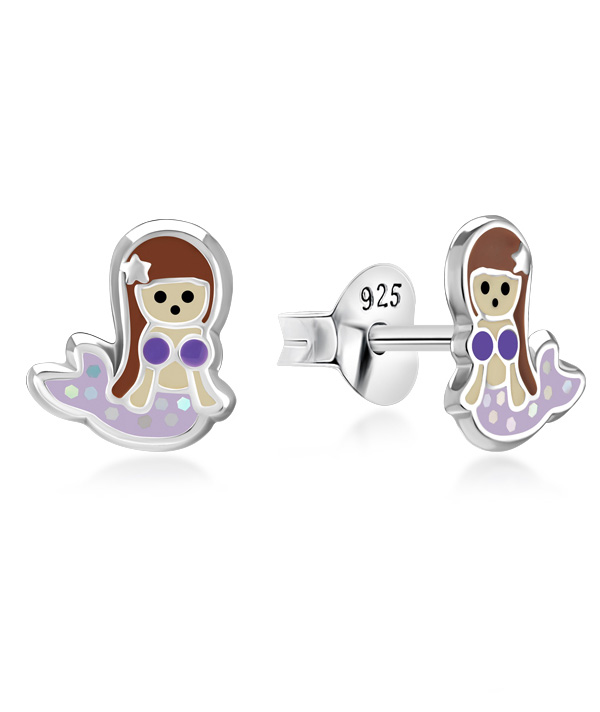 925 Sterling silver stud with Enamel color.