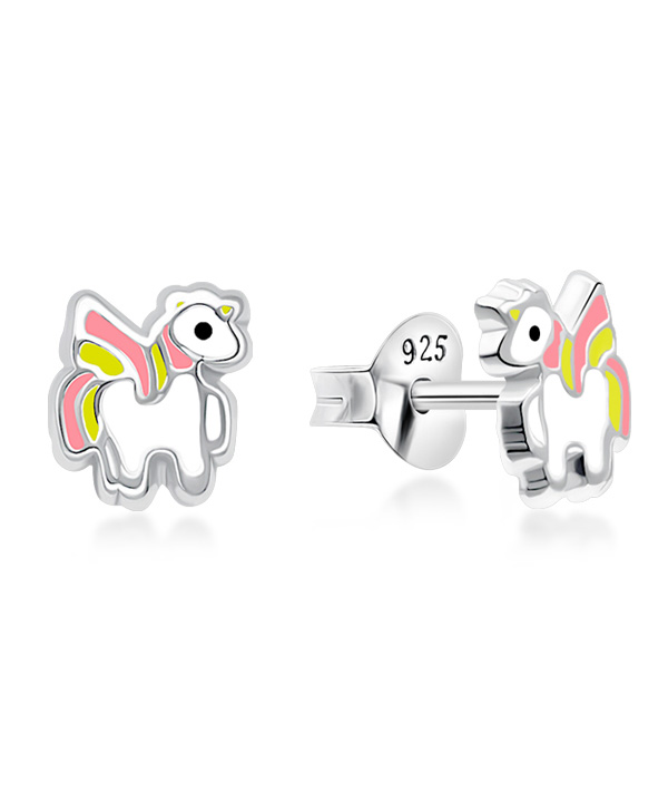 925 Sterling silver stud with Enamel color.