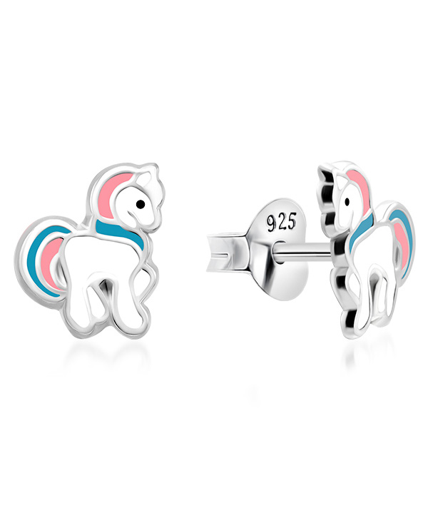 925 Sterling silver stud with Enamel color.